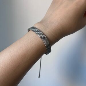 NWT Silver Mesh Italian Chain Bracelet